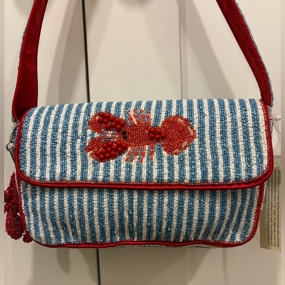 NWT: *Viral* Lobster Beaded Shoulder Bag 🦞 From India to You 🦞